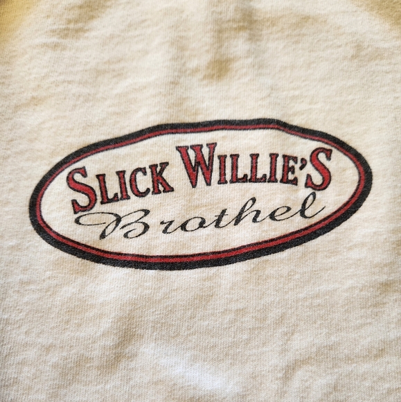 Rare Vintage Bill Clinton "Slick Willie's Brothel" Humor T-Shirt - Size XL - Picture 6 of 7